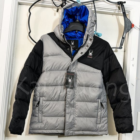 Spyder Jackets & Coats Spyder Youth Boys Puffer Jacket Grayblack